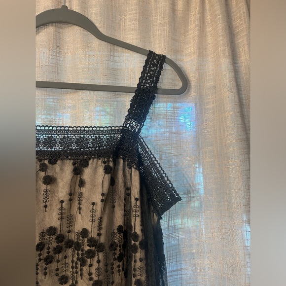 Worth the Wait Black and Nude Lace Tank Top. - Picture 6 of 10